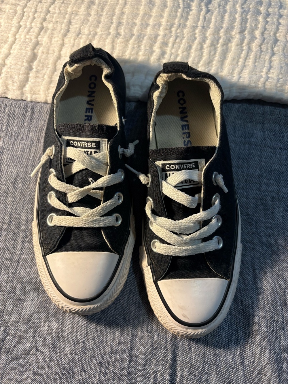 Black Converse Women's Chuck Taylor All Star Shoreline Slip-On Sneakers size 6.5